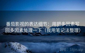 番茄影视的表达细节：用把多因素写回多因素处理一下（我用笔记法整理）