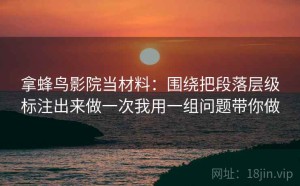 拿蜂鸟影院当材料：围绕把段落层级标注出来做一次我用一组问题带你做